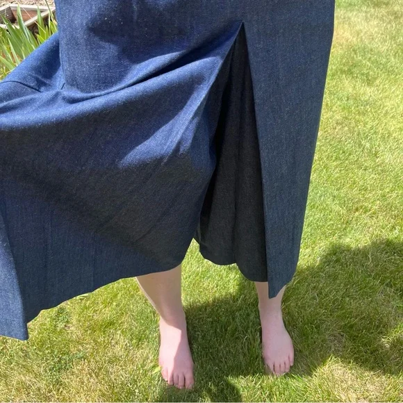 Vintage 1970’s Retro Western Denim Jean Gaucho Cowgirl wide leg Pant suit - Picture 9 of 17